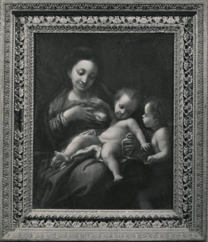Vasari — Anonimo - sec. XVI - Madonna con Bambino e san Giovannino — insieme